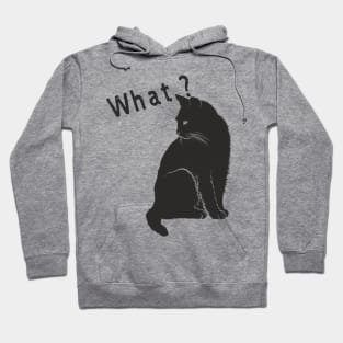 Calme and cute black cat saying what? Hoodie